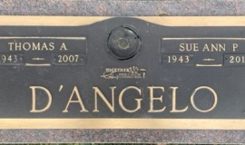 Tom D'Angelo's grave marker.