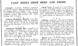 Sienna vs Niagara program. December 22, 1956.