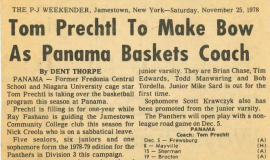Tom Prechtl To Make Bow As Panama Baskets Coach. November 25, 1978.