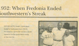 1952: When Fredonia Ended Southwestern's Streak. Page 1.