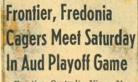 Frontier, Fredonia Cagers Meet Saturday In Aud Playoff Game.