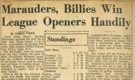 Marauders, Billies Win League Openers Handily.