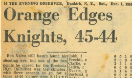 Orange Edges Knights, 45-44. December 1, 1951.