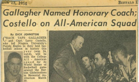 Gallagher Named Honorary Coach. Costello On All-American Squad.March 23, 1954.