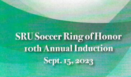 Slippery Rock Soccer Ring of Honor program cover. September 15, 2023.
