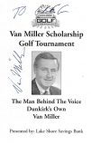 2013 Van Miller Golf Tournament program with his autograph.