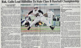 Rak, Gullo Lead Hillbillies To State Class B Baseball Championship. 2006.