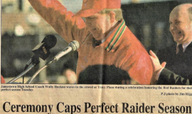Ceremony Caps Perfect Raider Season. November 30, 1994.
