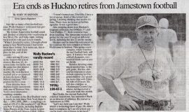 Era ends as Huckno retires from Jamestown football. January 17, 2004.