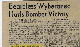 Beardless Wyberanec Hurls Bomber Victory.