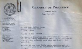 Kilgore Chamber of Commerce membership 1939