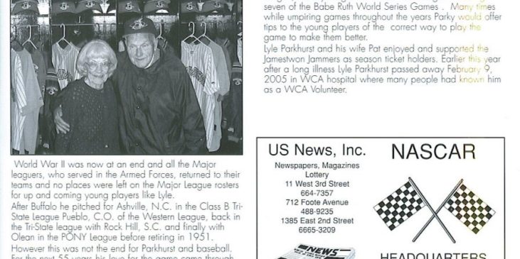 Photocopy of second page of magazine story titled Memories of Lyle Parkhurst.