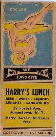 Harry's Lunch matchbook