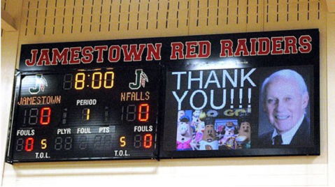 The two large digital scoreboards include an attached message board that will allow for video clips, images, messages and advertising.