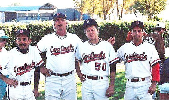 Charlie LaDuca, far right, has played in Men’s Senior Baseball League World Series.