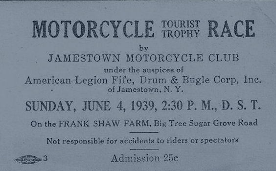 motorcycle race ticket