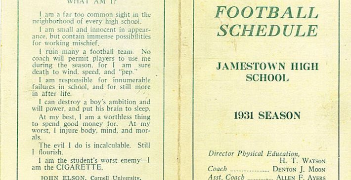 1931 JHS Football schedule
