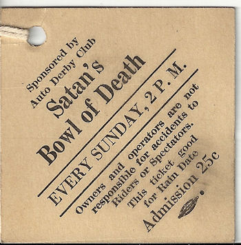 Satan's Bowl of Death ticket
