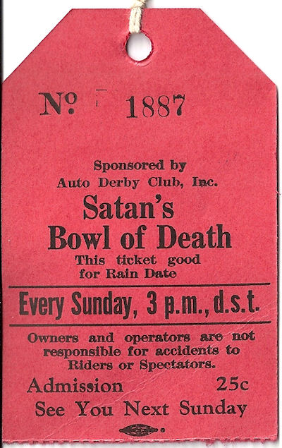 Satan's Bowl of Death ticket