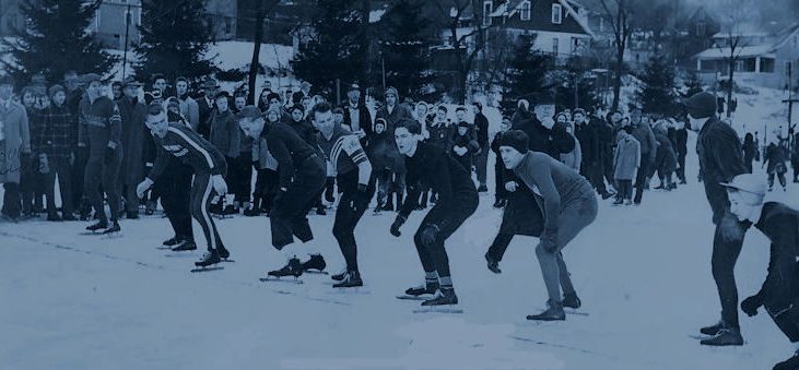 Ice skating race at Roseland Park