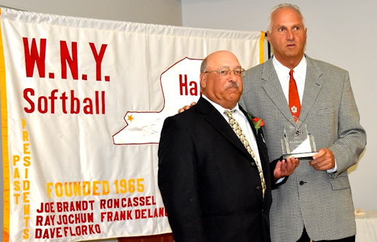 Joe Mistretta is inducted into the WNY Softball Hall of Fame