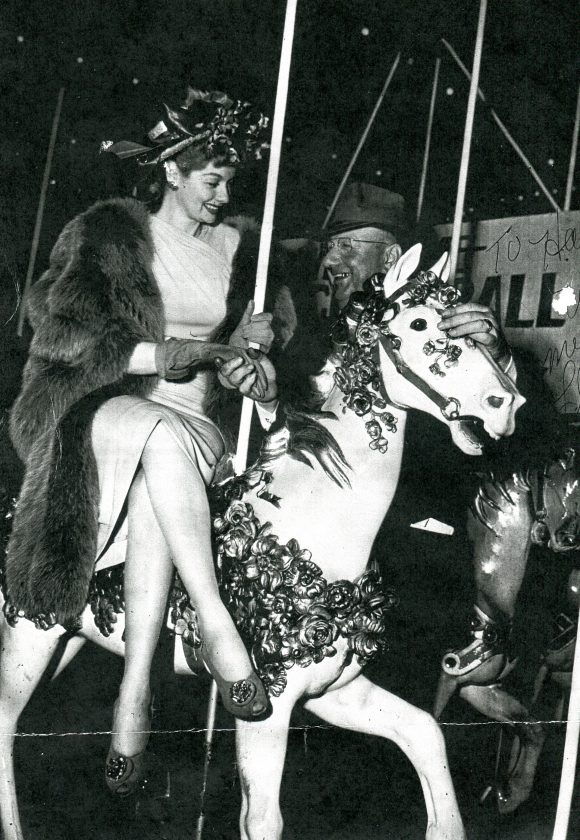 Lucille Ball on Celoron Park carousel.