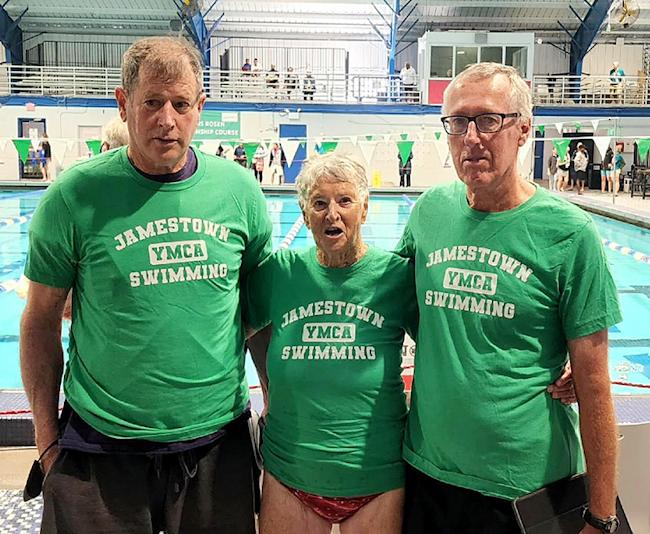 Jim, Judy, and Dave Young at the YMCA Masters Nationals.