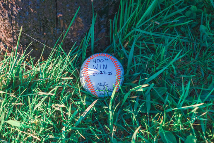 A game ball from Tuesday's Dunkirk-Fredonia game is pictured.