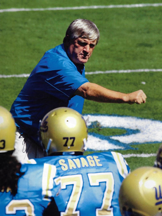 Bob Palcic talks to his UCLA team.