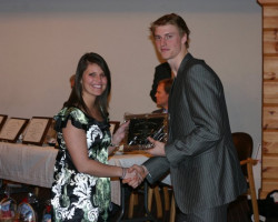 CSHOF 2011 Awards Banquet. Sydney Bennink - Clymer basketball team and Tyler Myers. February 21, 2010. CSHOF 2011 Awards Banquet. February 21, 2010.