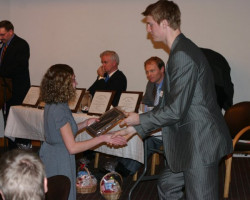 CSHOF 2011 Awards Banquet. Hope Pietrocarlo - Maple Grove cross country team and Tyler Myers. February 21, 2010. CSHOF 2011 Awards Banquet. February 21, 2010.