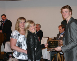 CSHOF 2011 Awards Banquet. Andrea Lictus and Emily Deuink - Clymer basketball team and Tyler Myers. February 21, 2010. CSHOF 2011 Awards Banquet. February 21, 2010.