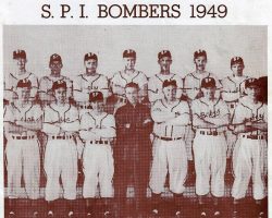 1949 Steel Partition Bombers. Joe Nagle is in first row, third from left. 1949 Steel Partition Bombers.