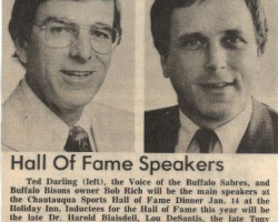 Hall Of Fame Speakers. <em>Post-Journal</em> (Jamestown), January 1985. Hall Of Fame Speakers. January 1985.