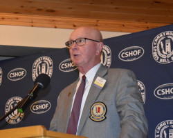 CSHOF president Randy Anderson offers his remarks. CSHOF president Randy Anderson offers his remarks.