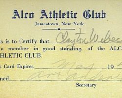 Alco Athletic Club membership card Alco AC 1940