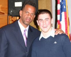 CSHOF 2012 Awards Banquet. Andre Reed and Alex Grace. Photo courtesy Heidi Anderson. February 20, 2012. CSHOF 2012 Awards Banquet. February 20, 2012.
