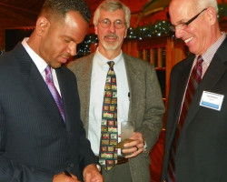 CSHOF 2012 Awards Banquet. Andre Reed, Paul Hedin and Tom Heppeler. Photo courtesy Heidi Anderson. February 20, 2012. CSHOF 2012 Awards Banquet. February 20, 2012.