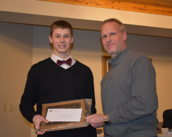 Cameron Barmore (Panama Central) with Mark Prechtl - 2020 Tom Prechtl Legacy Award - Outstanding Male Multi-Sport Athlete. Barmore-Prechtl
