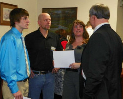 CSHOF 2013 Awards Banquet. Baumgartner instructs Hetrick. February 18, 2013. CSHOF 2013 Awards Banquet. February 18, 2013.