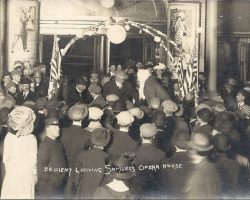 Hugh Bedient leaving Samuel's Opera House Bedient_@_Samuel's_Opera_House