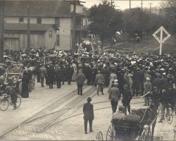 Falconer parade for Hugh Bedient, 1912 Bedient_parade_-_Falconer_1912