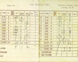 1942 Bemus Point Golf Course scorecard inside Bemus Point golf 1942 inside