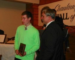 CSHOF 2013 Awards Banquet. Ben Swanson, Jamestown Rifle Club, with Bruce Baumgartner. February 18, 2013. CSHOF 2013 Awards Banquet. February 18, 2013.