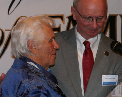 CSHOF 2012 Awards Banquet. Betty Bartkowiak with Randy Anderson. Photo courtesy Heidi Anderson. February 20, 2012. CSHOF 2012 Awards Banquet. February 20, 2012.