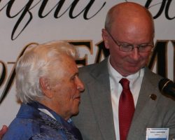 CSHOF 2012 Awards Banquet. Betty Bartkowiak with Randy Anderson. Photo courtesy Heidi Anderson. February 20, 2012. CSHOF 2012 Awards Banquet. February 20, 2012.