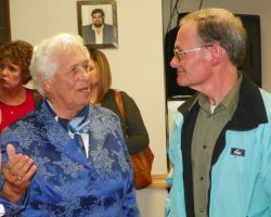 CSHOF 2012 Awards Banquet. Betty Bartkowiak with Terry Frank. Photo courtesy Heidi Anderson. February 20, 2012. CSHOF 2012 Awards Banquet. February 20, 2012.