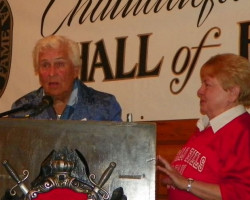 CSHOF 2012 Awards Banquet. Betty Bartkowiak with Valerie Pawlak. Photo courtesy Heidi Anderson. February 20, 2012. CSHOF 2012 Awards Banquet. February 20, 2012.