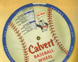 1944 Calvert baseball wheel Calvert baseball wheel 1944