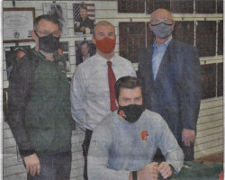 Cleveland Browns tight end Stephen Carlson. <em>Post-Journal</em> (Jamestown), January 29, 2021. Cleveland Browns tight end Stephen Carlson. January 29, 2021.